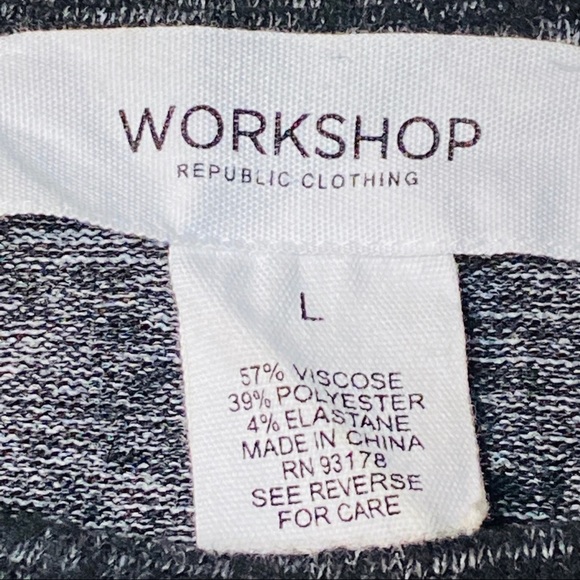 Workshop Republic Clothing Gray Bell Sleeves Top L - Picture 3 of 4